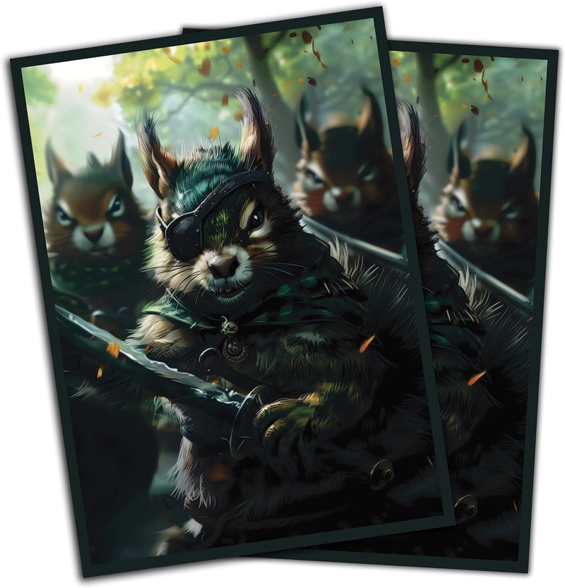 Digital Sorcery Studio Squirrel General Card Game Sleeves - 100 Pack - Compatible with MTG and Other TCGs - Perfect for MTG Chatterfang Decks and Hazel of The Rootbloom Decks - Image 1